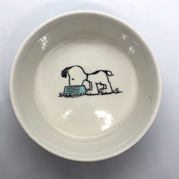 Peanuts Snoopy Pet Bowl Stoneware Gibson5” - Picture 2 of 4